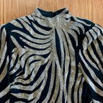 Vintage 1980s Black Beaded Silk Long Maxi Evening Gown Womens Medium Photo 3