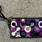 Coach  Satin Wristlet purple‎ and blue Photo 0
