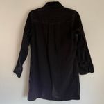 Madewell NWT  XS Patch Pocket Denim Popover Mini Dress in Black NO125 Shirtdress Photo 5