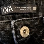 ZARA  Nicholas Straight Leg Jeans High Waisted Black 4 Photo 3