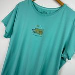 Life is Good  Womens Girl’s Night Out Graphic Short Sleeve Shirt Top Sz XXL Blue Photo 5