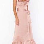 Show Me Your Mumu Alexis Midi Dress in Rose Gold Luxe Satin L Photo 3