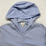 J. Jill hoodie Shirt Women's SP stretch petite modal blend blue snap closure Size undefined Photo 3