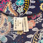 Liz Claiborne Paisley Block Print Floral Tunic Rop Colorful 3/4 Sleeve V-neck Photo 5