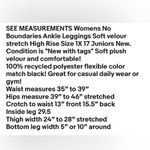 No Boundaries  Womens Ankle Leggings Velour High Rise Size 1X 17 Juniors New Photo 7