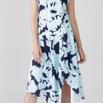Natori Shibori Floral - Fluid Crepe Drape Dress Photo 0
