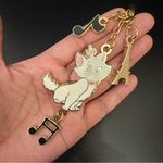 Disney The Aristocrats Marie Flair Cat Music Notes Bag Charm Key Ring Keychain Photo 3