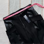 Maniere De Voir Black Flaux Leather High Rise Joggers Women’s Size US 10 Photo 3