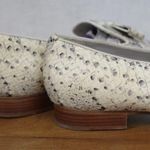 Pertini Spanish Made Snake Print Leather Flats Size 41 Gray Photo 5