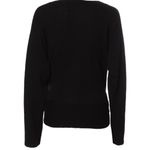 White + Warren black merino wool cashmere blend bow sweater sz Small Photo 3