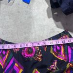 Vintage drop waist skirt in beautiful 100% silk floral design size 6 EUC Black Photo 11