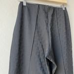 Saks Potts Pants Black Lissi Logo Jacquard High Rise Straight Leg Pants Size 1 Photo 9