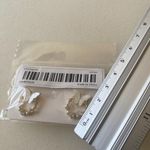 Faux Diamond‎ & Pearl White Butterfly Gold Plated Stud Earrings Photo 5