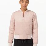 Lululemon NWT Non Stop Bomber Jacket Cotton Pink PRIMALOFT Size 2 Photo 1