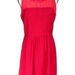 Maeve Anthroplogie Womens Lattice Neck A-line Dress Red Sleeveless Size 6 Photo 2