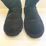 BEARPAW Elle Tall Winter Boots Suede Sheepskin Lined Black Womens 9 Warm Cozy Photo 3