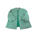 Coldwater Creek  Green 3/4 Sleeve Lined Cotton Blend Blazer Jacket 18 Plus Bright Photo 3