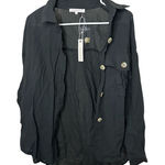 Olivaceous Women's Black Button-Up‎ Jacket Photo 0