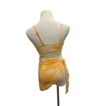 Yellow tie dye bikini top and coverup Size M Photo 3