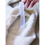 Happily Grey Cream Gold Cropped Sweater Small Holiday Photo 5