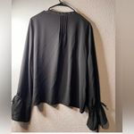 J.Crew  very pretty Elegant Black Pleated Blouse Photo 2