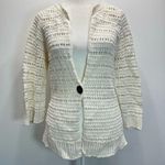 Gap  Vintage Cotton Wool Angora Blend Loose Knit Cream 3/4 Sleeve Cardigan Medium Photo 0