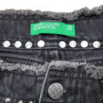 United Colors Of Benetton Jeans Size 25 26x22 Cropped Jeans Distressed Destroyed Photo 5