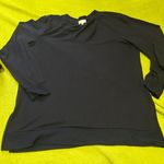 Lucky Brand Navy Blue V-neck Top Photo 0