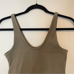 Abercrombie & Fitch Abercrombie Seamless Rib Fabric Scoopneck Bodysuit Green Small Photo 8