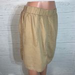 kim rogers Skort Skirt Womens M Beige Tan Linen Blend Pull On Pocket Ladies Photo 7