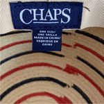 CHAPS  Straw Wide Brim Hat Patriotic Stripes OS Photo 5