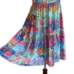 Adrienne Multicolor Snakeskin Tiered Mini Dress Size Small NWT Bright Cute Fun Photo 6