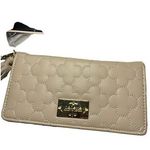 Nanette Lepore  wallet beige quilted faux leather Photo 0