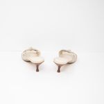 Tory Burch Grosgrain Ribbon Logo Print 55MM Open Toe High Heels Sandals Shoes Photo 2