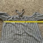 Rebecca Taylor  blue & white striped halter cotton off-the-shoulder top size 2 Photo 10