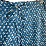 Haute Hippie Blue White Drawstring Waist Lightweight Satin Pajama Shorts Size M Photo 3