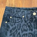 Escada Slim Straight‎ Jeans leopard print Black Grey size 34 us 2 Photo 2