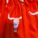 Peach Love California Peach Love off the shoulder cow skull ruffle orange crop top Photo 1