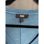 Paige  Shirt Top Womens Small Blue Short Sleeve V-Neck Rayon Classic Preppy B47 Photo 1