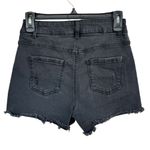 Time And Tru SZ 2 Jean Shorts Distressed Frayed Hem Hi-Rise Zip-Fly Stretch Slit Photo 4