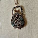 Filagree purse locket pendant necklace Photo 10
