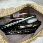 Cloud Feel Puffer Quilted Soft Fabric Material Hand Bag in tan Photo 2