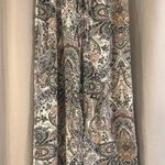 Paisley Print Women's Wide Leg Casual Pants Green Size M Photo 0