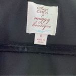 Suzi Chin Midi Dress Size 6 Black Silk Chiffon Babydoll Whimsigoth Fairy Photo 3