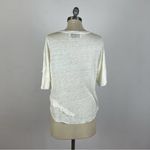 IRO  Jeans Cream Distressed Birtie Linen Destroyed Tee Photo 5