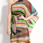 Milly  of NY Silk One Shoulder Dress, Multicolor Size 4 EXCELLENT! Photo 0