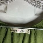 Heart & Hips  Green Cold Shoulder Bell Sleeve Ruffle Hem Blouse M Photo 1