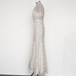 Adrianna Papell - Gold-Edged Lace Mermaid Gown Photo 5