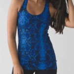 Lululemon Cool Racerback Tank Top Mini Ziggy Snake Pipe Dream Blue Small Photo 0