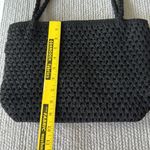 Lina Black Woven Crochet Braided Strap Purse Photo 6